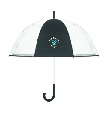 Logo trade promotional merchandise photo of: Transparent 23 inch manual open umbrella