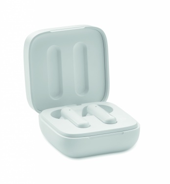 Logo trade business gifts image of: TWS earbuds with solar charger