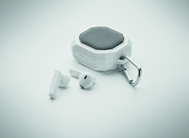 Logo trade promotional products picture of: TWS earbuds with solar charger