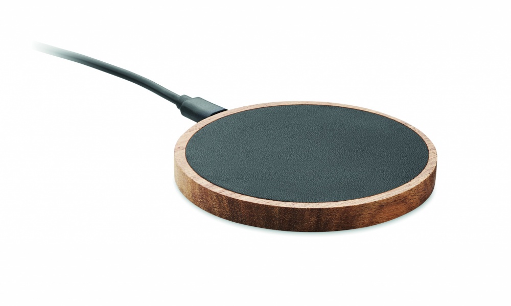 Logotrade promotional items photo of: Wireless charger in acacia 15W