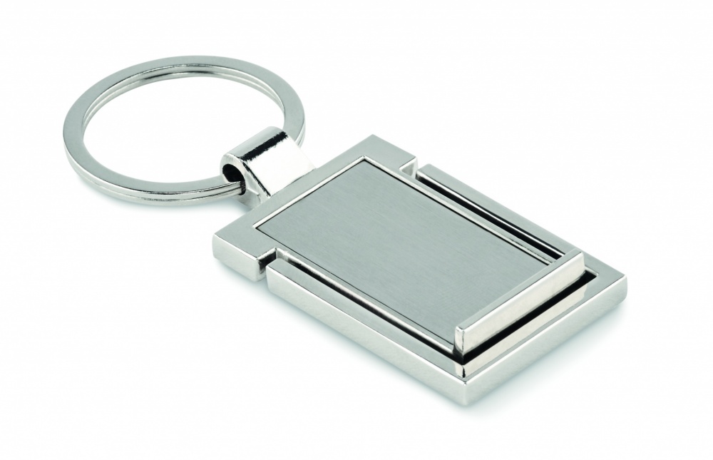 Logo trade corporate gifts image of: Metal key ring phone stand Seinajoki