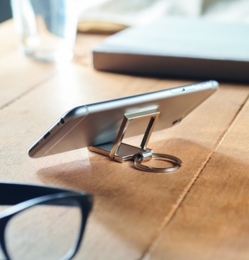 Logotrade advertising products photo of: Metal key ring phone stand Seinajoki