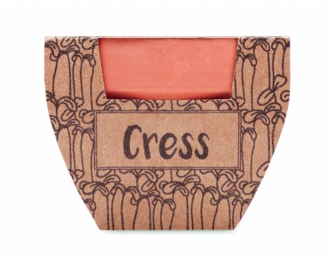 Logo trade business gifts image of: Terracotta pot cress seeds