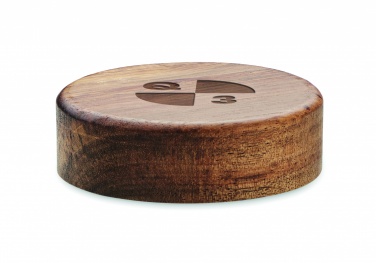 Logo trade promotional merchandise image of: Wireless charger in acacia 15W