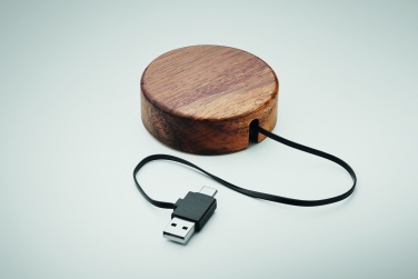 Logotrade promotional product image of: Wireless charger in acacia 15W