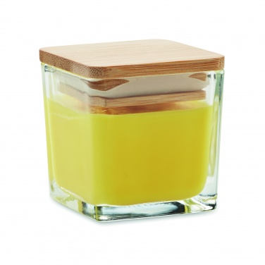 Logo trade promotional giveaway photo of: Squared fragranced candle 50gr