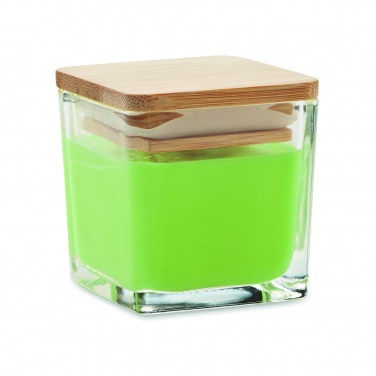 Logo trade advertising products picture of: Squared fragranced candle 50gr