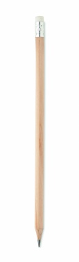 Logo trade promotional giveaways picture of: Natural pencil with eraser