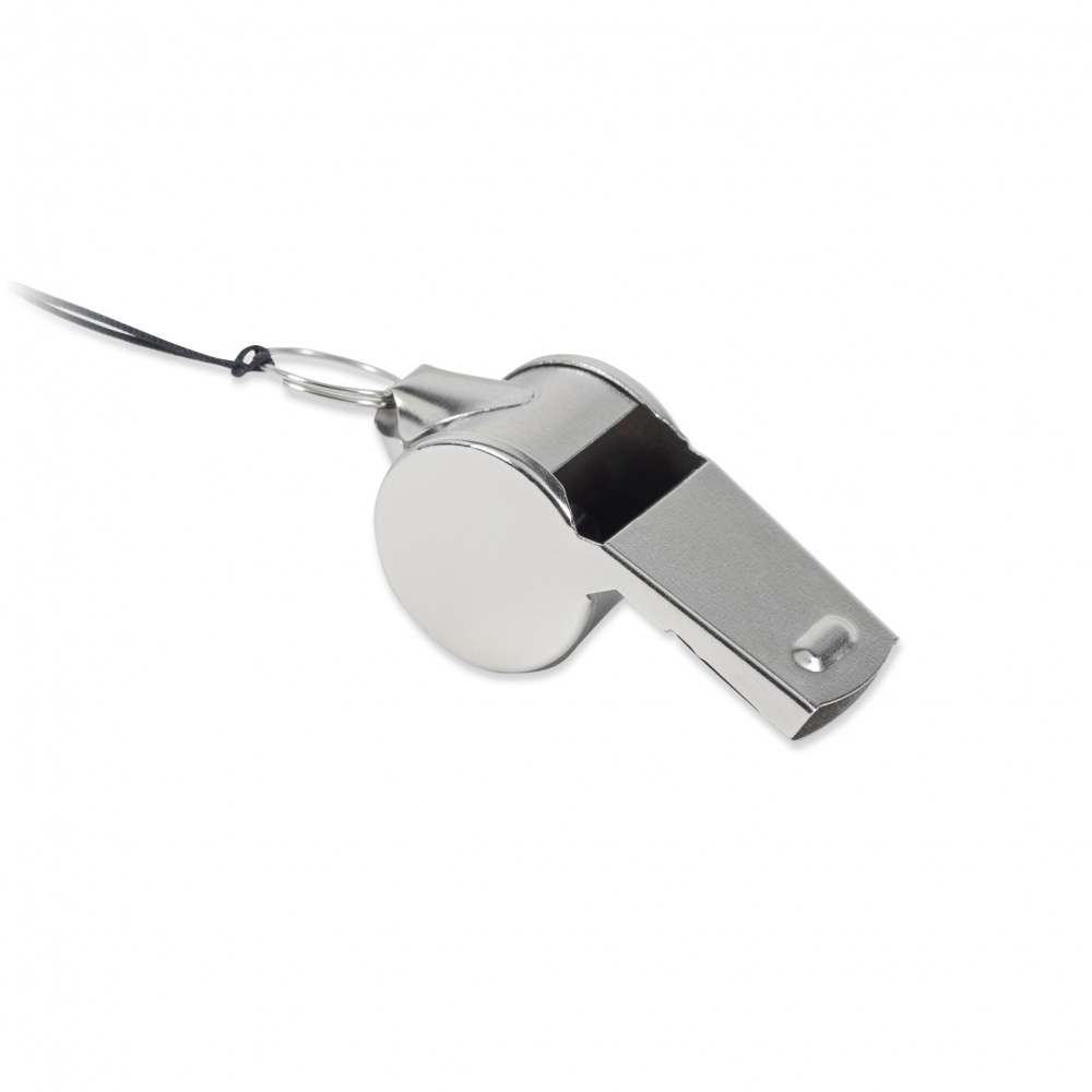 Logo trade promotional merchandise image of: Metal whistle