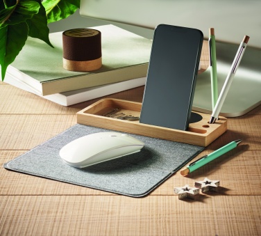 Logotrade promotional products photo of: Wireless charger in bamboo 15W