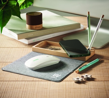 Logotrade promotional gift image of: Wireless charger in bamboo 15W