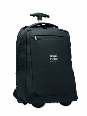 Logotrade business gifts photo of: A portable backpack trolley with wheels, made of 600D RPET polyester