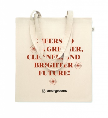 Logo trade promotional giveaways image of: Recycled cotton shopping bag