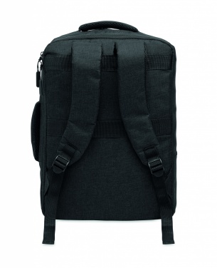 Logo trade promotional gifts picture of: A safe 15-inch laptop backpack made of 300D RPET with a 210D RPET lining and customizable printing.