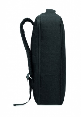 Logo trade promotional giveaways image of: A safe 15-inch laptop backpack made of 300D RPET with a 210D RPET lining and customizable printing.