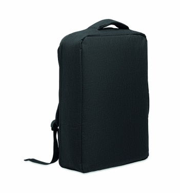 Logotrade business gift image of: A safe 15-inch laptop backpack made of 300D RPET with a 210D RPET lining and customizable printing.