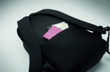 Logotrade promotional giveaway picture of: A 15-inch laptop backpack made of recycled pre-consumer cotton and recycled polyester with customizable printing.