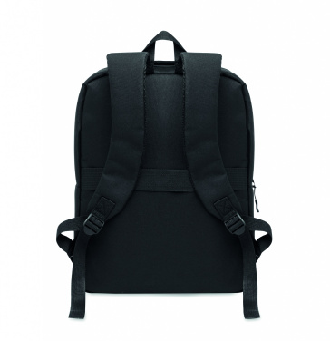 Logo trade corporate gifts picture of: Slim 15 inch laptop backpack made of 600D RPET polyester with a 210D lining and customizable printing