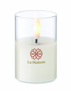 Logotrade corporate gift image of: LED wax candle in glass holder