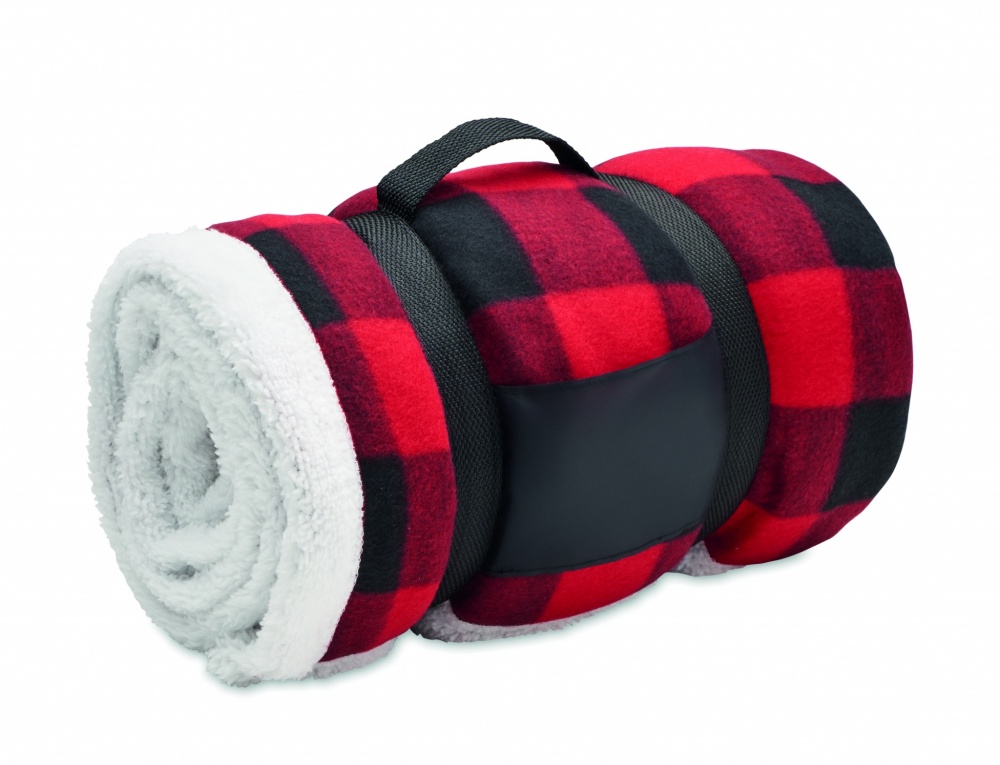 Logotrade promotional item picture of: RPET sherpa fleece blanket