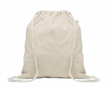 Logo trade promotional product photo of: Recycled cotton drawstring bag