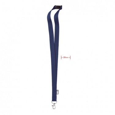 Logo trade promotional giveaways picture of: Lanyard in RPET 20 mm