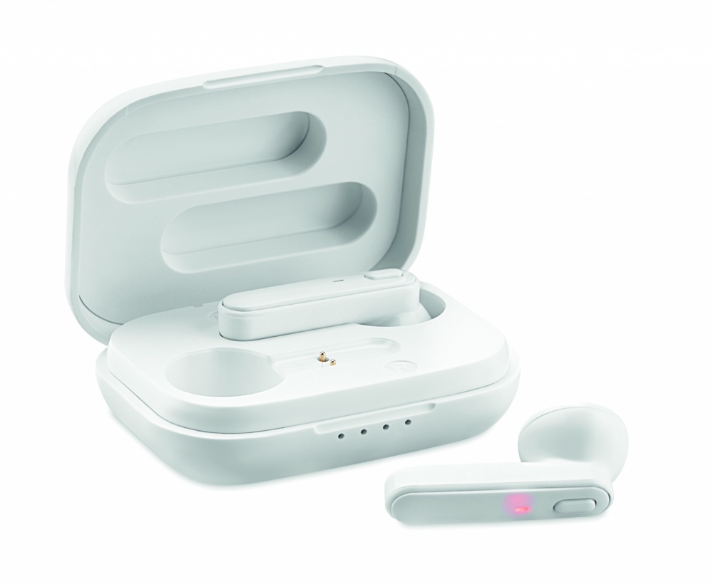 Logo trade promotional gift photo of: TWS earbuds with charging base