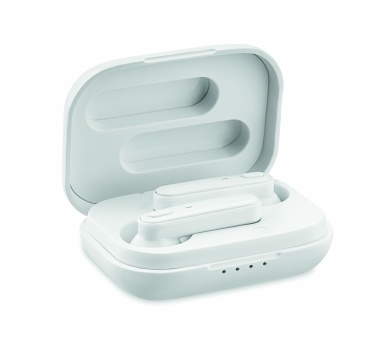 Logo trade promotional products image of: TWS earbuds with charging base