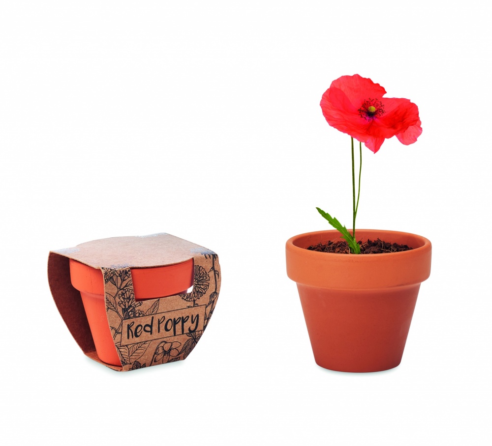Logo trade promotional products image of: Terracotta pot 'poppy'
