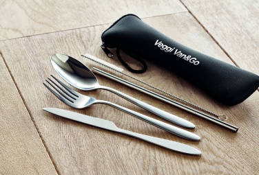 Logo trade promotional merchandise image of: Cutlery set stainless steel
