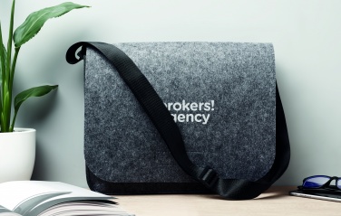 Logo trade promotional giveaways picture of: RPET felt laptop bag