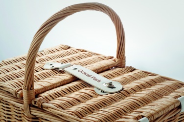 Logo trade corporate gift photo of: Wicker picnic basket 4 people