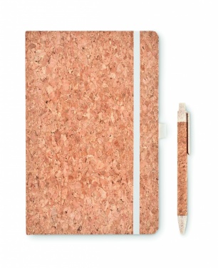 Logo trade promotional product photo of: A5 cork notebook with pen