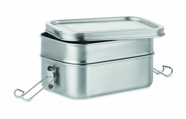 Logo trade promotional giveaways image of: Stainless steel lunch box
