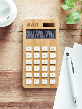Logotrade promotional item picture of: 12 digit bamboo calculator