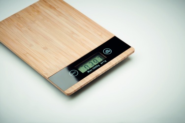 Logo trade promotional giveaways image of: Bamboo digital kitchen scales