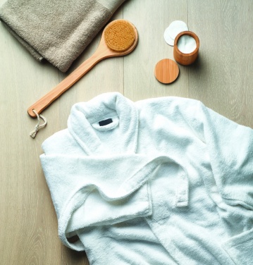 Logo trade promotional gifts image of: Bathrobe organic cotton XL/XXL