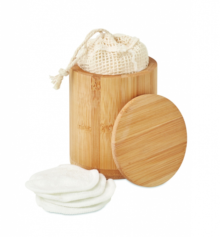 Logotrade promotional gifts photo of: Bamboo fibre cleansing pad set