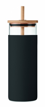 Logotrade corporate gift picture of: Glass tumbler 450ml bamboo lid