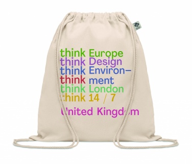 Logotrade promotional gift image of: Organic cotton drawstring bag