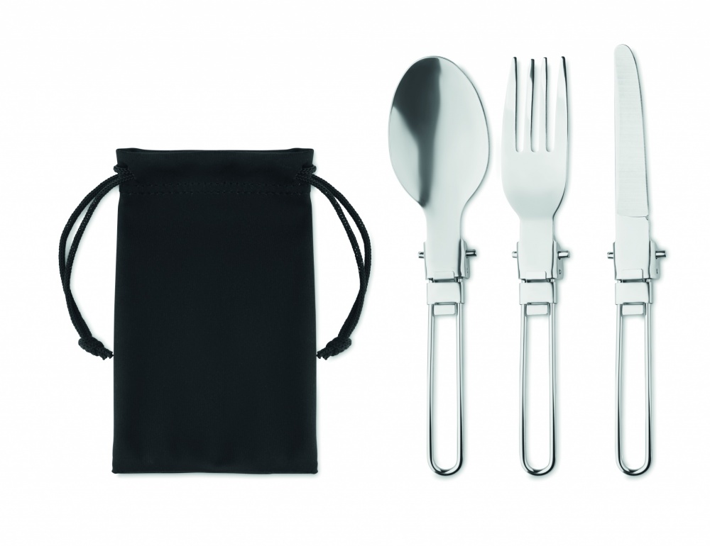 Logo trade advertising products picture of: 3-piece camping cutlery set