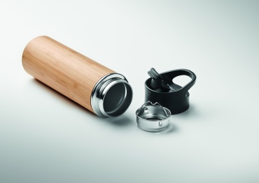 Logo trade promotional product photo of: Double wall bamboo flask 450ml