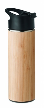 Logo trade promotional product photo of: Double wall bamboo flask 450ml