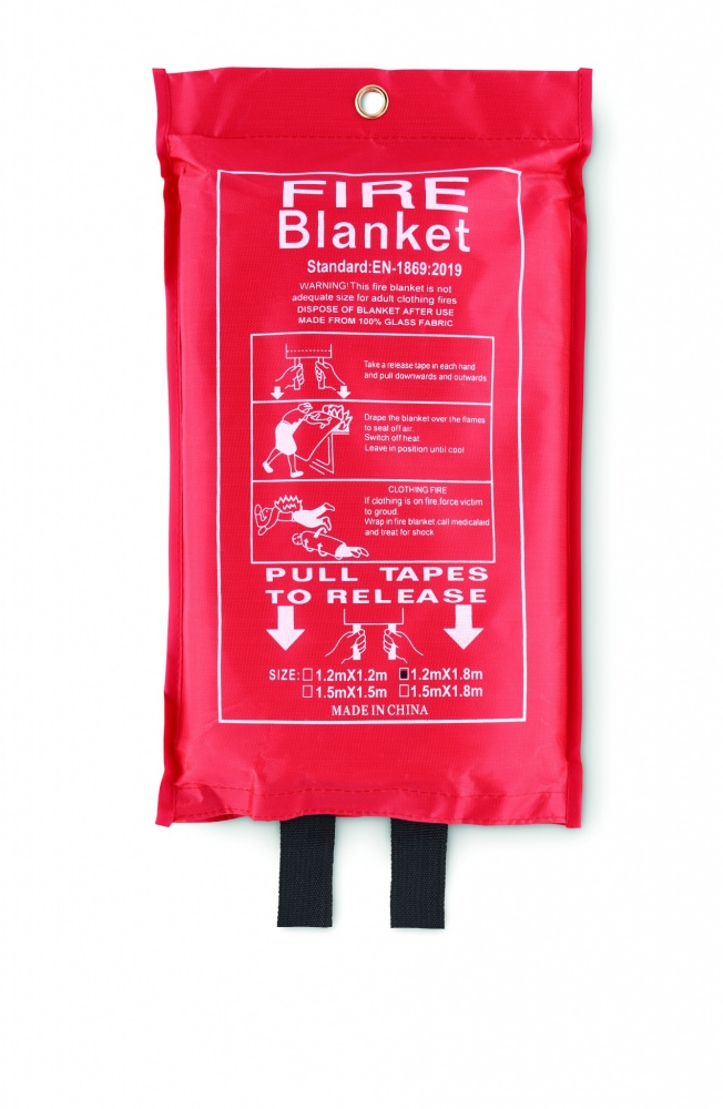 Logotrade promotional gift picture of: Fire blanket in pouch 120x180