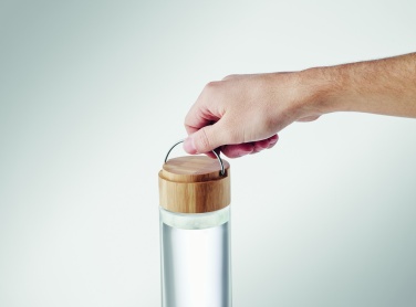 Logotrade promotional items photo of: Glass bottle 500ml bamboo lid