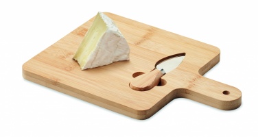 Logo trade promotional gifts picture of: Cheese board set in bamboo Bremen