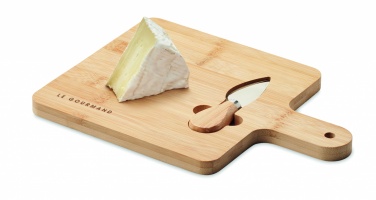 Logo trade advertising products picture of: Cheese board set in bamboo Bremen