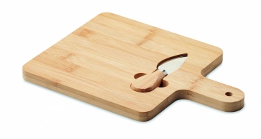 Logo trade promotional merchandise picture of: Cheese board set in bamboo Bremen