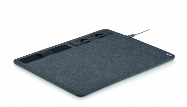 Logotrade promotional gift picture of: RPET mouse mat charger 15W