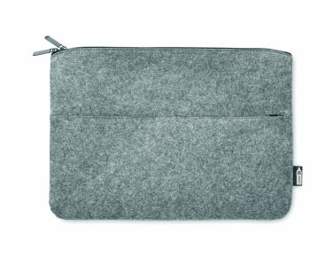 Logo trade business gifts image of: RPET felt zipped laptop bag